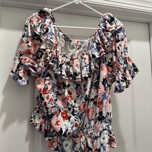 Ralph Lauren floral ruffled top